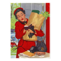 Retro Grocery Shopping Pantry Party Stock Kitchen Invites