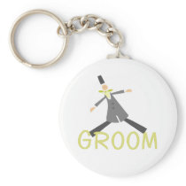Retro Groom in Tuxedo Keychains
