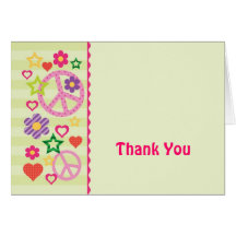 Retro Groovy Thank You Card