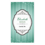 Retro Grunge Green with Elegant Vintage Frame Business Card