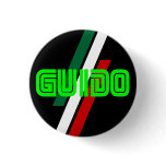 Retro GUIDO Neon Italian Sega BUTTON / PIN
