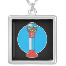retro gumball machine custom necklace