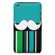Retro Handlebar Mustache Moustache Stripes Barely There iPod Covers