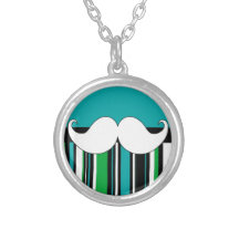 Retro Handlebar Mustache Moustache Stripes Pendants