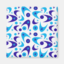 Retro Hanukkah Boomerang Fridge Magnets