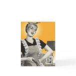 Retro Happy Suburban Homemaker Home Blank Cards