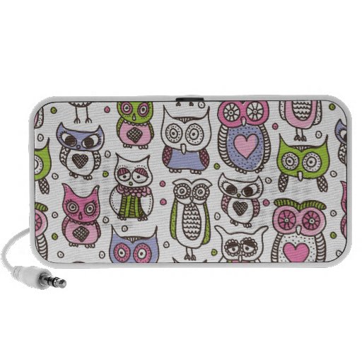 Rétro haut-parleur mignon de griffonnage de hibou