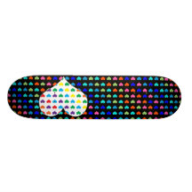 Retro Hearts Skateboard
