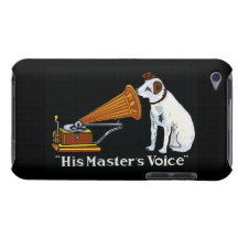 Retro his master's voice gramophone ad iPod touch Case-Mate case