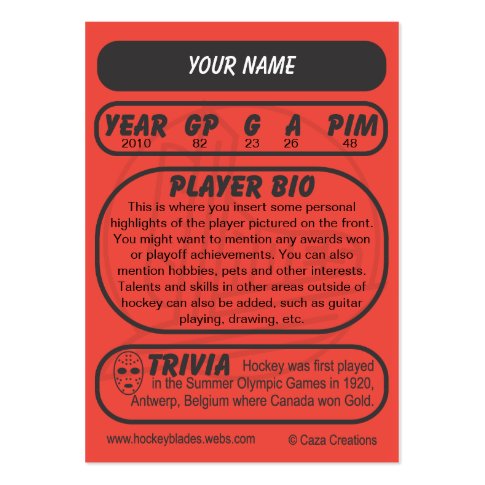 hockey card template hockey card templates hockey card template hockey card templates