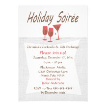 Retro Holiday Soiree Invitation