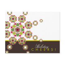 Retro Holiday Stars Christmas Greeting Postcard