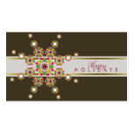 Retro Holiday Stars Christmas Thank You Gift Tag / Business Card Template