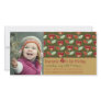 Retro Holiday Tulip Family Greeting Photo Card