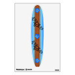 Retro Honu Surfboard Room Sticker