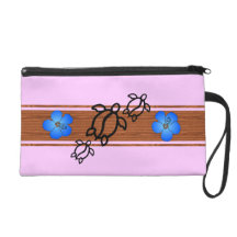 Retro Honu Surfboard Wristlet