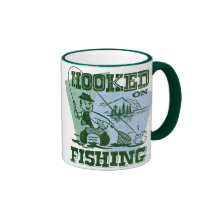 Retro Hooked On Fishing Mug