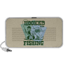 Retro Hooked On Fishing Notebook Speakers
