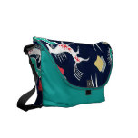 Retro Horses on Blue Commuter Bags