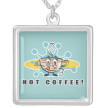 retro hot coffee design jewelry