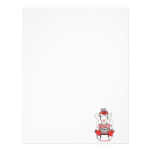 retro housewife baker letterhead template