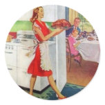 Retro Housewife on Thanksgiving stickers