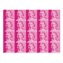 Retro Housewife Postcard