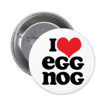 Retro I Love Egg Nog Button