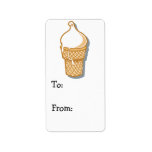 retro ice cream cone address label