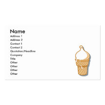 retro ice cream cone business card