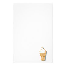 retro ice cream cone customized stationery