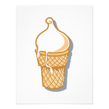 retro ice cream cone invitations