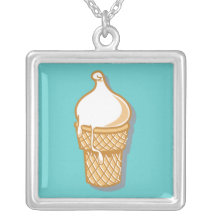 retro ice cream cone pendants