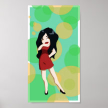 Retro In Red Print