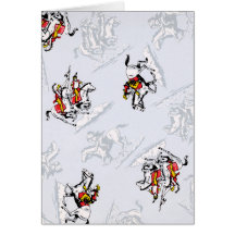 Retro Indians on horseback Card