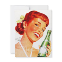 Retro Invitation CANADA DAY Party DRY SODA POP GAL