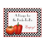 Retro Italian Recipe Card for the Bride to Be