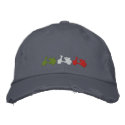Retro Italian scooter embroidered distressed cap embroidered hats