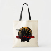 Rétro jazz de la Nouvelle-Orléans Sacs De Toile