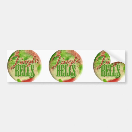 retro jingle bells bumper stickers