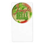 retro jingle bells custom shipping label