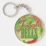 retro jingle bells key chain