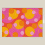 Retro Juicy Pink Dots Funky Groovy Card