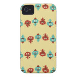 Retro kawaii little monsters cute vector pattern iphone 4 cases