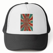 Retro Keep Calm And Carry On Mesh Hats