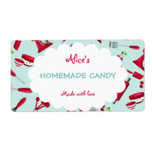Retro Kitch Gadgets Personalized Homemade Candy Shipping Labels