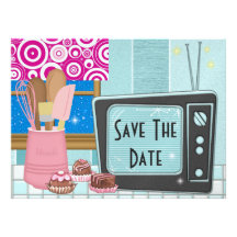 Retro Kitchen / Dinner Party - SRF Personalized Invitation