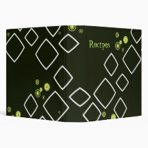 Retro Kitchen Recipes Vinyl Binders