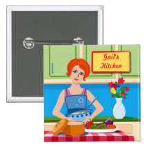 Retro kitchen scene pin