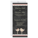 Retro Lacey Love Birds Wedding Invitation